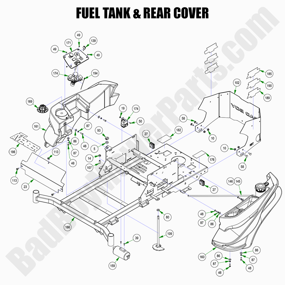 2022 ZT Avenger Fuel Tank & Rear Cover